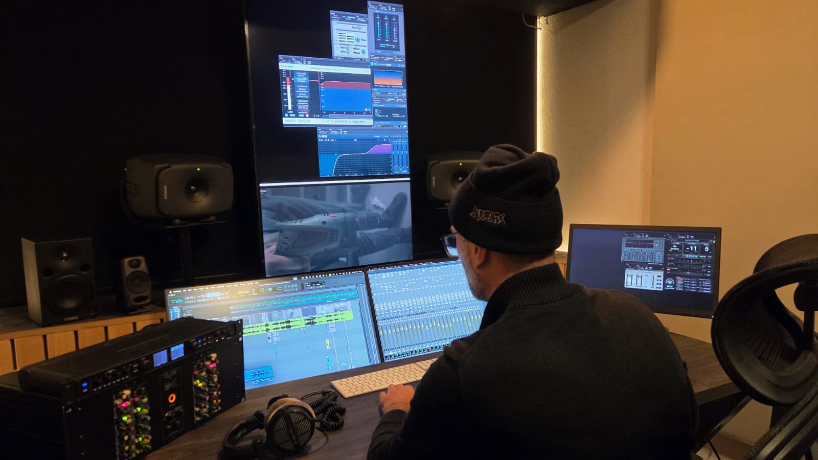 Audiofix Studio mit Audiopostproduktion am Arbeitsplatz